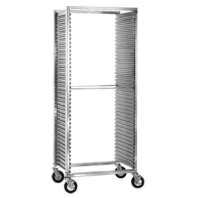 Cres Cor 2101841A 69.56" H Aluminum Wide-Opening Full Height Closed Sides Mobile Utility Rack