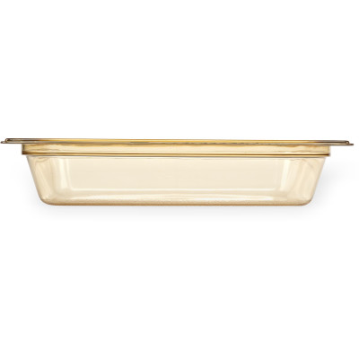 Carlisle 10420B13 3.7 Qt. 1/2 Size Amber Storplus High Heat Hot Food Pan