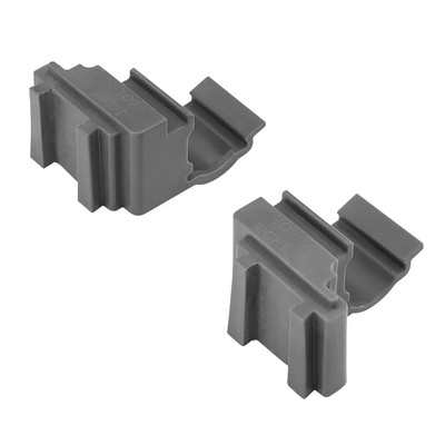 Cambro CBCC1580 Brushed Graphite Camshelving Basics Plus Corner Connector Set - 2/Pack