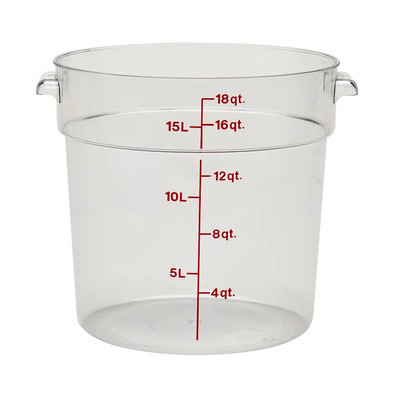 Cambro RFSCW18135 18 qt Clear Round Camwear Storage Container