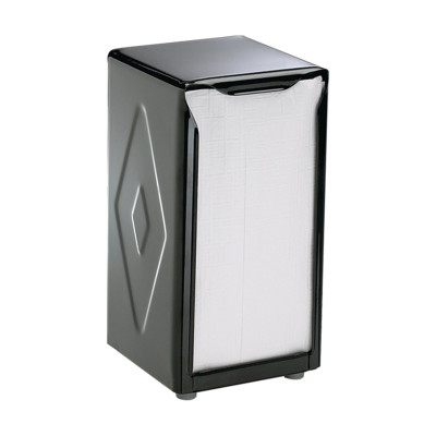 San Jamar H900BK Tall Fold Tabletop Napkin Dispenser Black