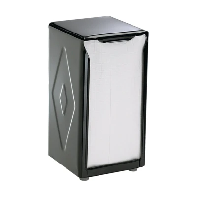 San Jamar H900BK Tall Fold Tabletop Napkin Dispenser Black