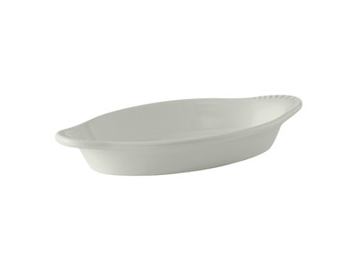 Tuxton BWN-150 17 Oz. Ceramic White Oval Welsh Rarebit (1 Dozen)