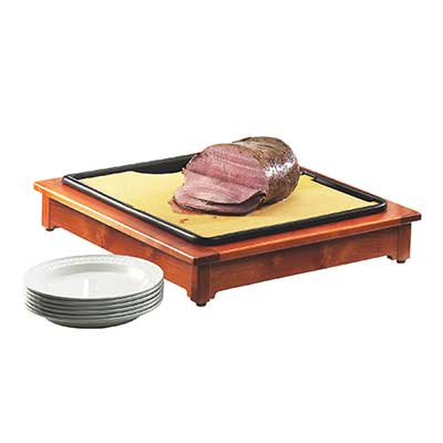 Cal-Mil 810-53 Cut-Mate Carving Station Kit with Light Wood Frame, Drip Tray, and Cutting Board