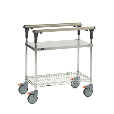 Metro MS1830-FGBR PrepMate MultiStation with Galvanized and Brite Zinc Wire Shelving 32" x 19 3/8" x 39 1/8"