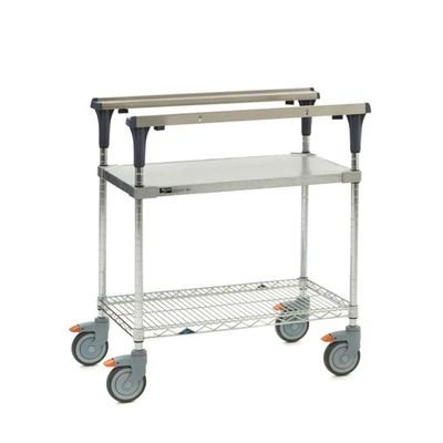 Metro MS1830-FGBR PrepMate MultiStation with Galvanized and Brite Zinc Wire Shelving 32" x 19 3/8" x 39 1/8"