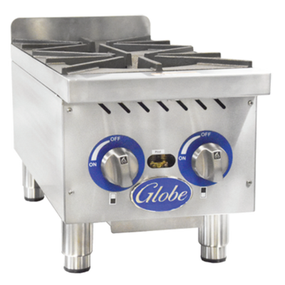 Globe GHP12G-NG 12&quot; Natural Gas Countertop Hotplate - 44,000 BTU