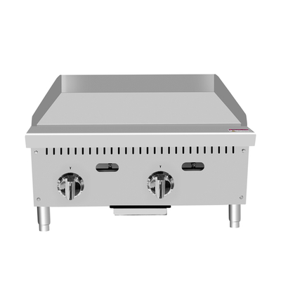 Atosa ATTG-24 24" W Stainless Steel Natural Gas Countertop CookRite Heavy Duty Griddle - 50,000 BTU