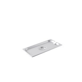 CAC China SPCN-T Stainless Steel 0.33 Size Notched Flat Steam Pan Cover (72 Each Per Case)