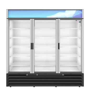 Hoshizaki RM-65-HC 78" W Three-Section Glass Door Refrigerated Merchandiser