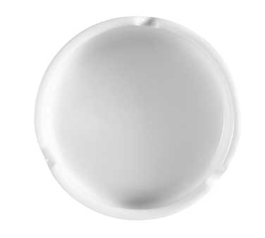 CAC China AST-3 3" Dia. x 1.13" H Super White Porcelain Round Accessories Ashtray (4 Dozen Per Case)