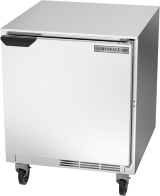 Beverage Air UCR27AHC 27"W One-Section Solid Door Reach-In Undercounter Refrigerator