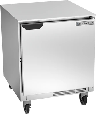 Beverage Air UCR27AHC 27"W One-Section Solid Door Reach-In Undercounter Refrigerator