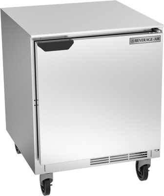 Beverage Air UCR27AHC 27"W One-Section Solid Door Reach-In Undercounter Refrigerator