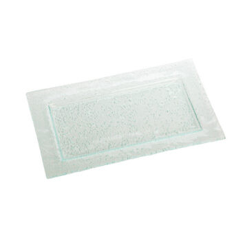 American Metalcraft BG1911 Glass Green Rectangular Glacier Platter