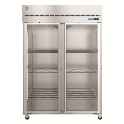 Hoshizaki F2A-FG 55" W Two-Section Glass Door Reach-In Steelheart Series Freezer - 115 Volts