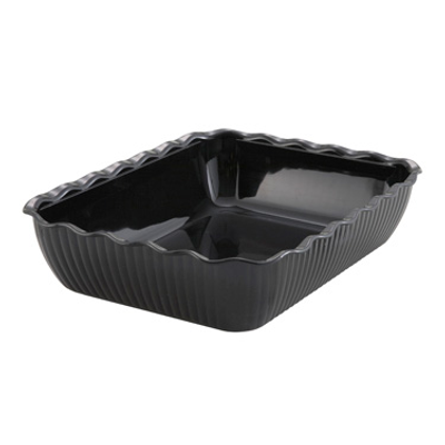 Winco CRK-13K 13"W Black Rectangle Deli Crock