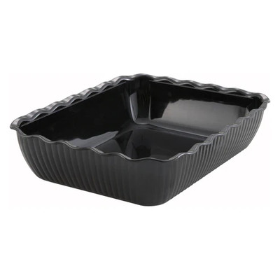 Winco CRK-13K 13"W Black Rectangle Deli Crock