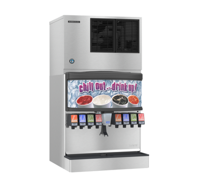 Hoshizaki KMD-355MAJ 395 Lbs. Stainless Steel Crescent Cube Style Air-Cooled Ice Maker - 115 Volts