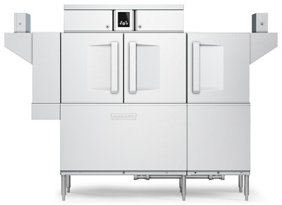 Hobart CL76-BAS+BUILDUP Low Temp Conveyor Dishwasher 0.56 Gallon/Rack Stainless Steel Enclosure Panels Microprocessor Controls