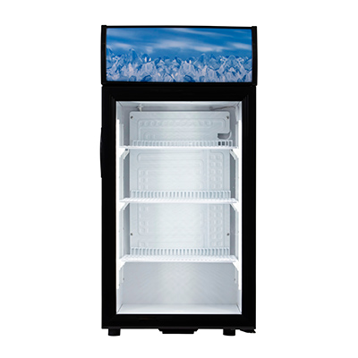Admiral Craft CDRF-1D/2.7 18.1" W 1-Section Glass Door Reach-In Countertop Display Refrigerator - 1.9 Amps