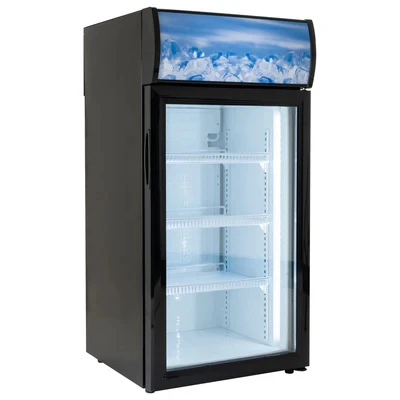 Admiral Craft CDRF-1D/2.7 18.1" W 1-Section Glass Door Reach-In Countertop Display Refrigerator - 2.7 Cu. Ft.