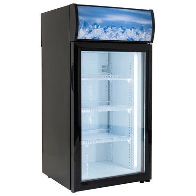 Admiral Craft CDRF-1D/2.7 18.1" W 1-Section Glass Door Reach-In Countertop Display Refrigerator - 2.7 Cu. Ft.