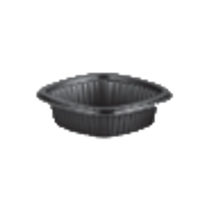 Dinex DXMW512PBLK 12 oz Black Polypropylene Square Proex Disposable Side Dish