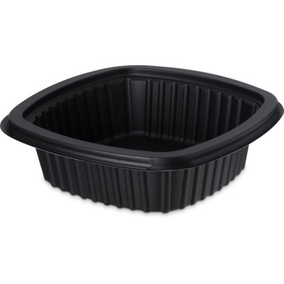 Dinex DXMW512PBLK 12 oz Black Polypropylene Square Proex Disposable Side Dish