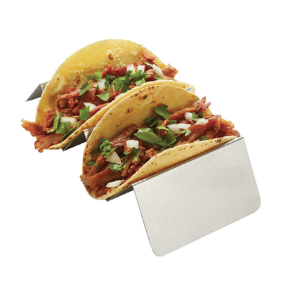 American Metalcraft TSH3 8" L x 4" W x 2" H Stainless Steel Taco Holder