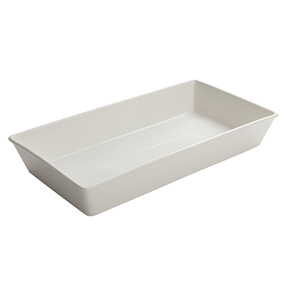 American Metalcraft POR17 144 Oz. Porcelain White Rectangular Bowl