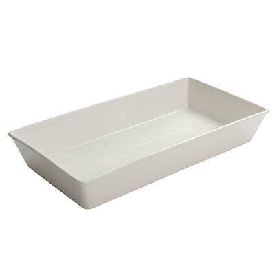 American Metalcraft POR17 144 Oz. Porcelain White Rectangular Bowl