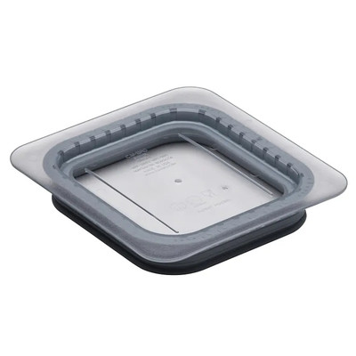 Cambro 60CWGL135 6 3/8" W x 6 15/16" D Clear Polycarbonate Camwear GripLid