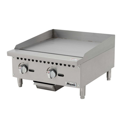 Migali C-G24 24" Natural Gas Countertop Competitor Series Griddle - 60,000 BTU