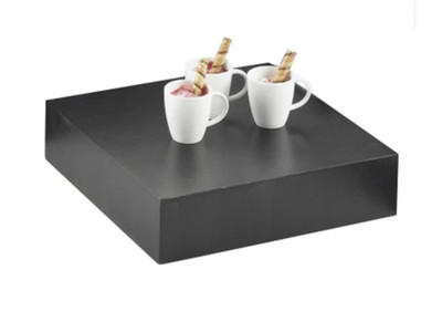 Cal-Mil 432-3-96 12"W x 12"D x 3"H Bamboo Midnight Bamboo Display Tray/Riser