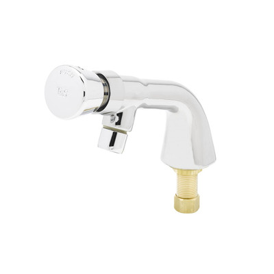 T&amp;S Brass B-0805 Slow Self-Closing Faucet heavy duty push button 1/2" NPS threaded shank 1/2" O.D. slip inlet