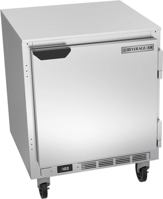 Beverage Air UCF27HC 27"W One-Section Solid Door Undercounter Freezer