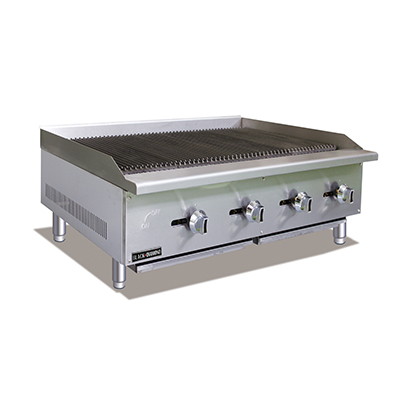 Adcraft BDECTC-48/NG 48" W Natural Gas Countertop Black Diamond Charbroiler - 120,000 BTU