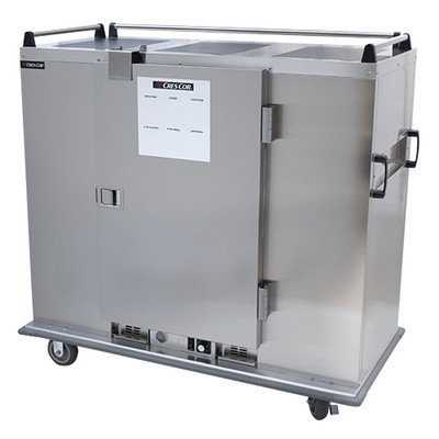 Cres Cor EB120 120 Covered Plates Stainless Steel Single Door Insulated Mobile Banquet Cabinet - 120 Volts