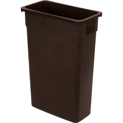 Carlisle 34202369 23 Gallon Polyethylene Brown Trimline Waste Container