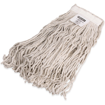 Carlisle 369824B00 #24 4 Ply Cut-End Textured Polyester Band Flo-Pac Wet Mop Head