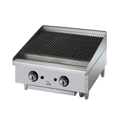 Star 6024CBF Star-Max® 24" Gas Countertop Charbroiler with Adjustable Control Valve - 80,000 BTU