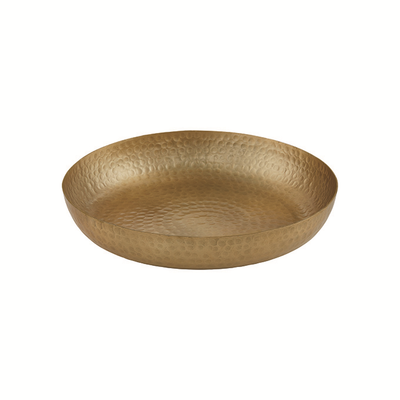 American Metalcraft ASEAG14 14&quot; 128 Oz. Aluminum Gold Round Seafood Tray