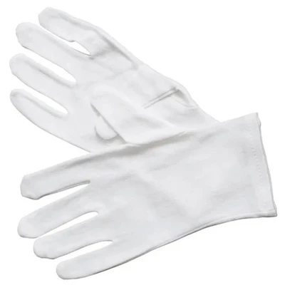 Winco GLC-L Cotton White Large Service Glove (Contains 1 Dozen)