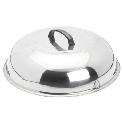 Winco WKCS-15 15-3/8" Dia. Stainless Steel Round Wok Cover