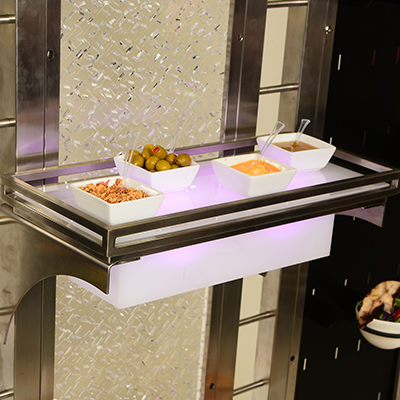 Eastern Tabletop G3411AC Shelf 34" x 11" Guard Protected Stainless Steel Frame Acrylic