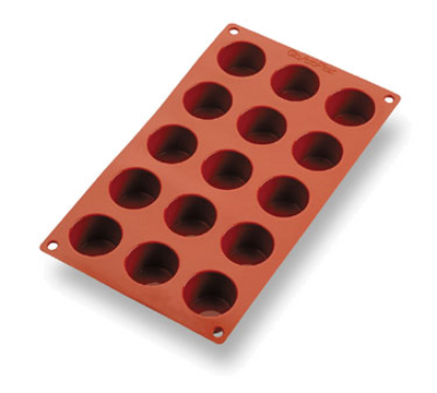 Matfer Bourgeat 257914 Gastroflex Mini Muffin Mold 1-3/4" Dia. x 1-13/16"H Mini- Muffins Food Grade Silicone
