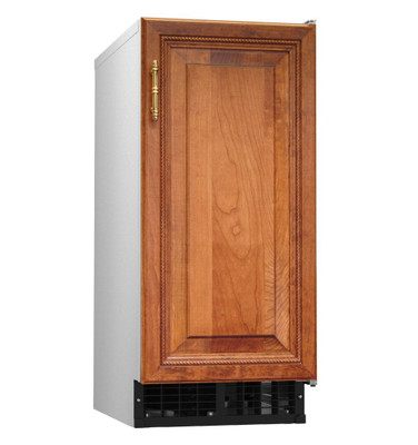 Hoshizaki AM-50BAK-DS 14.88" W Air-Cooled Undercounter Top Hat Cube Ice Machine with Custom Cabinetry and 27 Lb. Bin - 115 Volts, 54 Lb/24 Hours