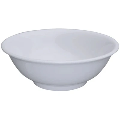 Winco MMB-32W 7" 32 Oz. Plastic White Rimless Bowls (Contains 1 Dozen)