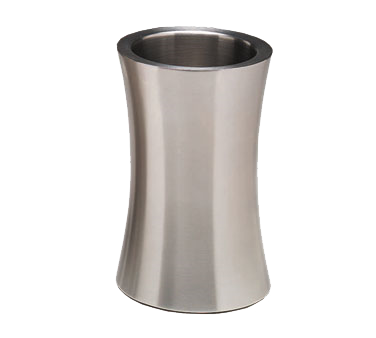 American Metalcraft HGWC1 5.25" Dia. x 8" H Stainless Steel New Wave Wine Cooler